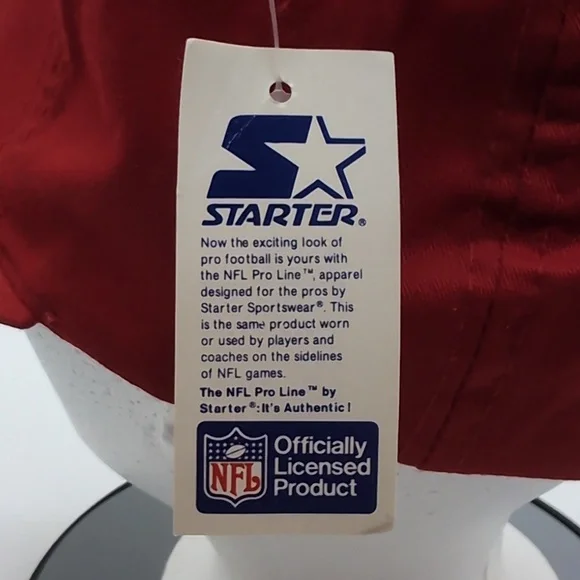 Starter|NWT Vintage NFL San Francisco 49ers Red Sports Cap Snap Back Green Brim - Picture 7 of 12